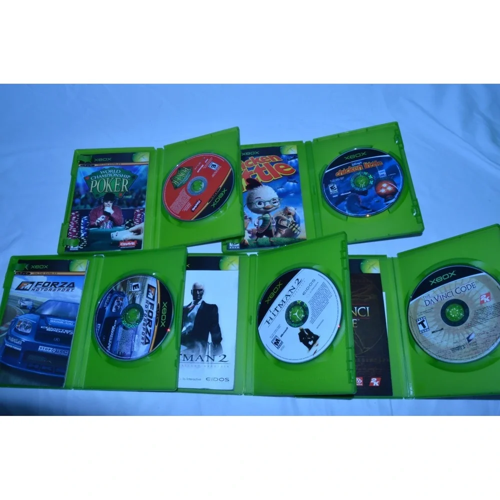 Lot of 5 Original Xbox Video Games - Hitman 2, Chicken‎ Little, Forza, Davinci